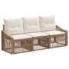 vidaXL Set Divano da Giardino 3 pz Beige polyrattan