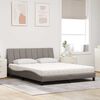 vidaXL Letto con Materasso Hanko Tortora 160x200 cm in Tessuto