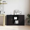 vidaXL Credenza Rovere Nero 120 x 30,5 x 70 cm Legno multistrato