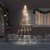 vidaXL Albero di Natale LED con picchetti per il terreno Multicolore