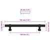 vidaXL Maniglie per Mobili 10pz Nere 128mm in Acciaio Inox