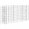 vidaXL Gabbione con Letto Rialzato in Acciaio Zincato 190x50x100 cm
