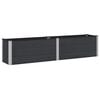 vidaXL Letto rialzato da giardino Nero 250 x 50 x 54 cm alluminio