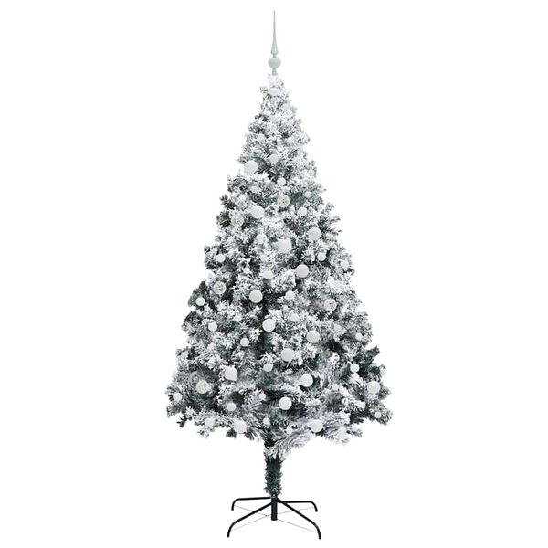 vidaXL Albero di Natale artificiale con 300 LED Bianco 180 cm