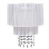 vidaXL Lampadario Lampada da Soffitto in Cristallo Bianco