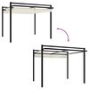 vidaXL Gazebo da Giardino con Tetto Retrattile Crema 3x3m in Alluminio