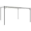 vidaXL Gazebo Bianco 4x4 m 180 g/m&sup2; Tessuto e Acciaio