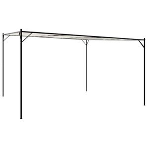 vidaXL Gazebo Bianco 4x4 m 180 g/m&sup2; Tessuto e Acciaio