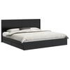vidaXL Struttura del letto con stoccaggio e testata Nero 200 x 200 cm