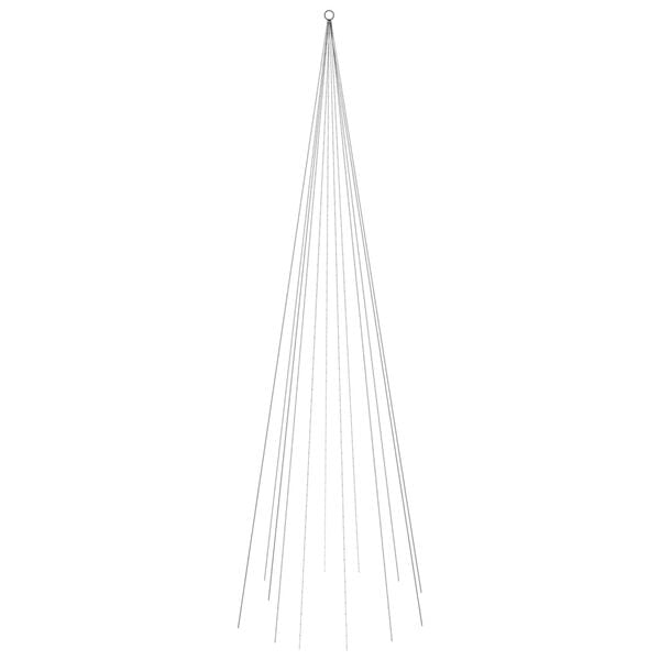 vidaXL Albero di Natale Pennone Blu 732 LED 500 cm