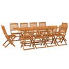 vidaXL Set da Pranzo da Giardino 11 pz 220x90x75 cm Massello di Acacia