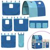 vidaXL Letto a Soppalco con Tunnel Bambini Blu 90x200cm Massello Pino