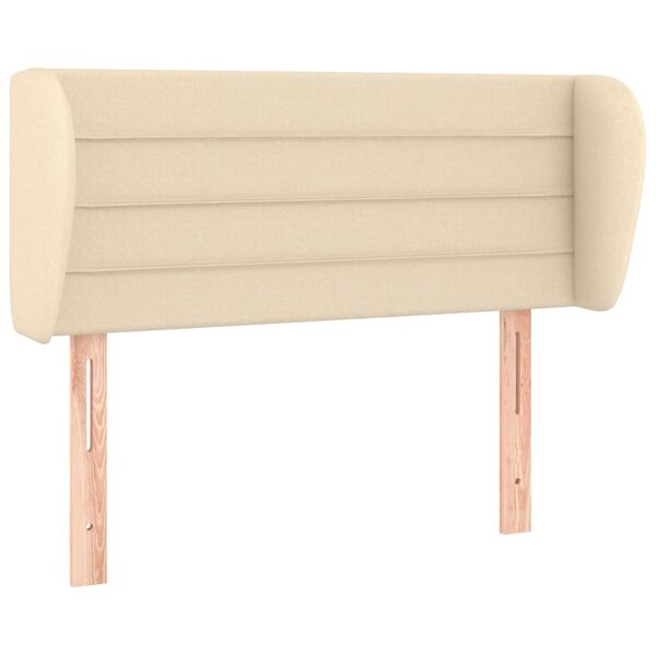 vidaXL Testiera ad Orecchio Crema 93x23x78/88 cm in Tessuto