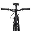 vidaXL Bicicletta a Scatto Fisso Nera e Arancione 700c 55 cm
