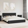 vidaXL Letto con Contenitore Nero 200 x 200 cm Legno multistrato