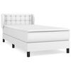 vidaXL Giroletto a Molle con Materasso Bianco 100x200 cm in Similpelle