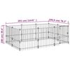vidaXL Gabbia per Cani da Esterno in Acciaio 5,63 m&sup2;