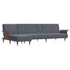 vidaXL Divano Letto a L Grigio Scuro 279x140x70 cm in Velluto