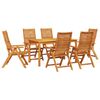 vidaXL Set da Pranzo per Giardino 7 pz Marrone