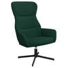 vidaXL Sedia Relax Verde Scuro in Velluto