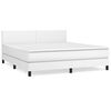 vidaXL Giroletto a Molle con Materasso Bianco 180x200 cm in Similpelle