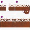 vidaXL Bordure per prato 10 pcs Ruggine 103 x 0,05 x 22 cm