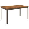 vidaXL Tavolo da cena da giardino Naturale e Caff&egrave; 141 x 80,5 x 75 cm