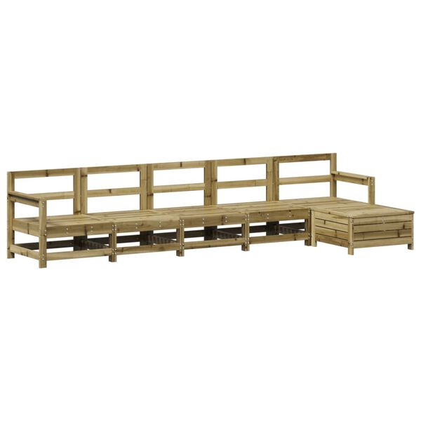 vidaXL Set Divani da Giardino 6 pz in Legno Impregnato di Pino