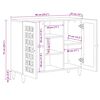 vidaXL Credenza Naturale 90 x 33,5 x 75 cm Legno di mango massello