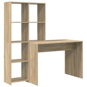 vidaXL Scrivania con lo scaffale Rovere Sonoma 138,5 x 55 x 143 cm