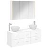 vidaXL Set di mobili per il bagno 4 pcs Bianco