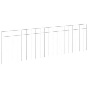 vidaXL Pannello di Recinzione da Giardino 48 pz 100 x 30 cm Argento