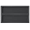 vidaXL Mensole a Muro 2 pz 75x30x3 cm Nero in Acciaio Inossidabile