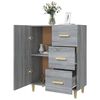 vidaXL Credenza Grigio Sonoma 69,5x34x90 cm in Legno Multistrato