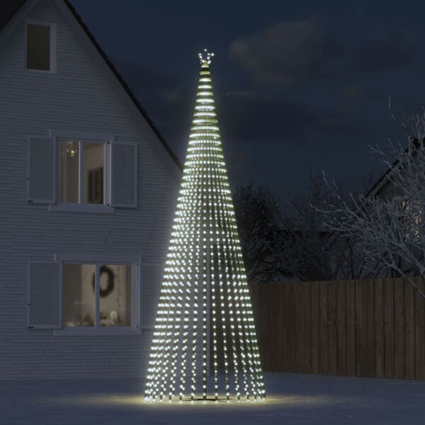 vidaXL Albero di Natale a LED 1544 LED Bianco Freddo 500 cm