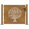 vidaXL Cancello da giardino 100x75 cm in acciaio Corten con design ad albero