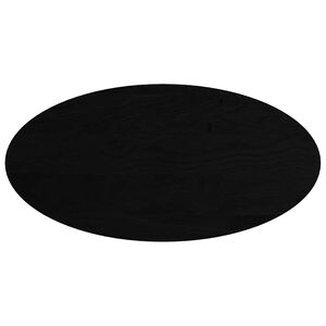 vidaXL Piano Tavolo Marrone Scuro 120x60x2 cm in Rovere Massello Ovale