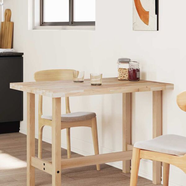 vidaXL Piano Tavolo Rettangolare 80x70x4 cm Legno Massello di Acacia