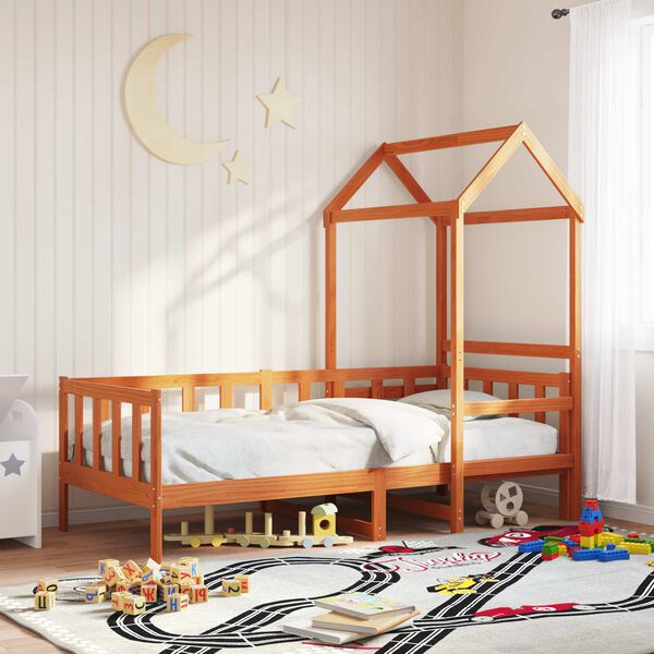 vidaXL Set di Letto per il Giorno 2 pcs Marrone cerato Pino massello