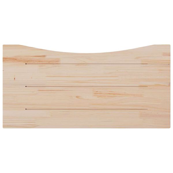 vidaXL Piano Scrivania Bianco 110x55x2,5 cm in Legno Massello di Pino
