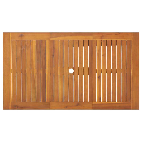 vidaXL Tavolo da Giardino 140x80x74 cm in Legno Massello di Acacia