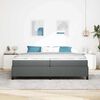 vidaXL Letto a molle con materasso Grigio scuro 200 x 200 cm Tessuto