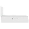 vidaXL Letto con Contenitore Bianco Puro 90 x 190 cm Pelle Sintetica