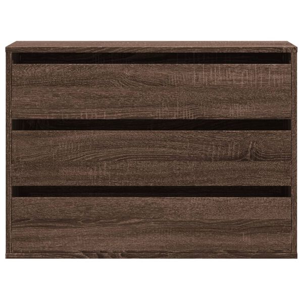 vidaXL Cassettiera Angolo Rovere Marrone 80x41x58cm Legno Multistrato