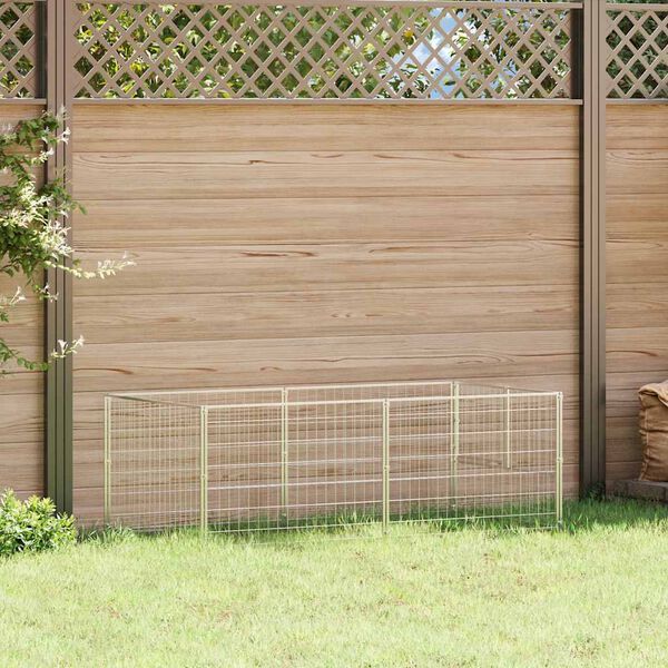 vidaXL Gabbia per Cani Argento 200x100x70 cm in Acciaio