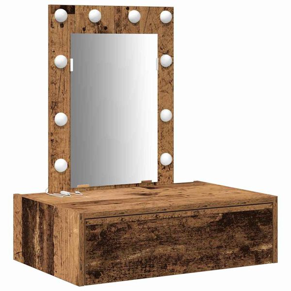 vidaXL Tavolo da Trucco Marrone 60 x 40 x 70 cm Legno multistrato