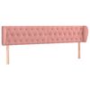 vidaXL Testiera ad Orecchio Rosa 183x23x78/88 cm in Velluto