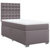 vidaXL Giroletto a Molle con Materasso Grigio 90x190 cm in Similpelle