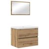 vidaXL Set di mobili per il bagno 3 pz Rovere artigianale