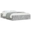 vidaXL Giroletto Cassetti Grigio Cemento 120x190 cm Legno Multistrato